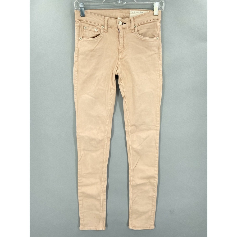 Rag & Bone Jeans Womens 25 Skinny Ankle Low Rise Pink Stretch Dis Blossom Slim